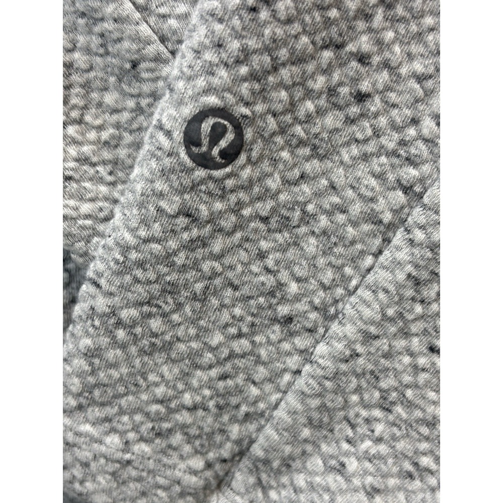 Lululemon Men’s L Textured Fleece Pullover Hoodie Gray Black Speckled - Picture 8 of 16